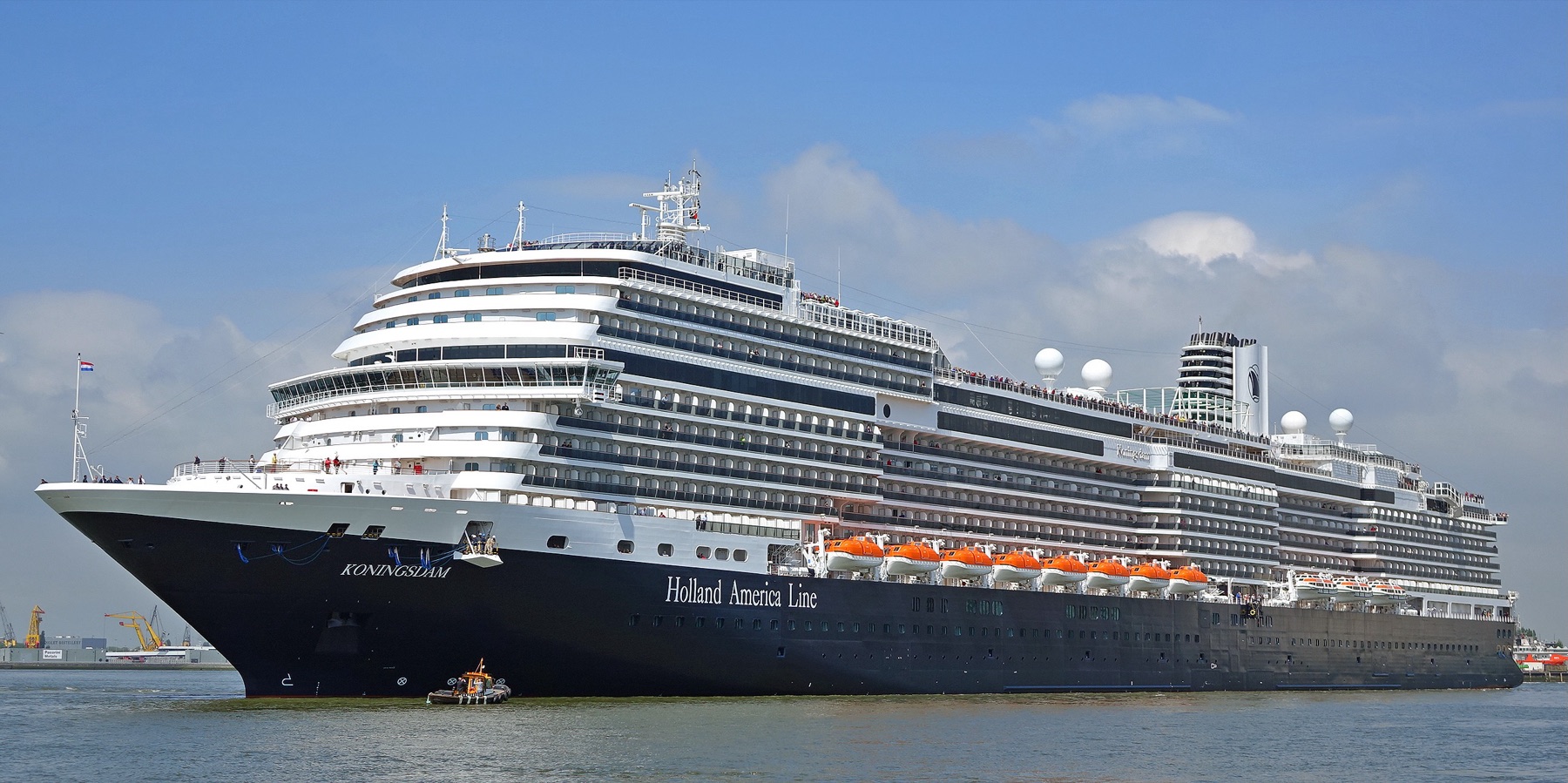 Holland America Line cruise ship alongside